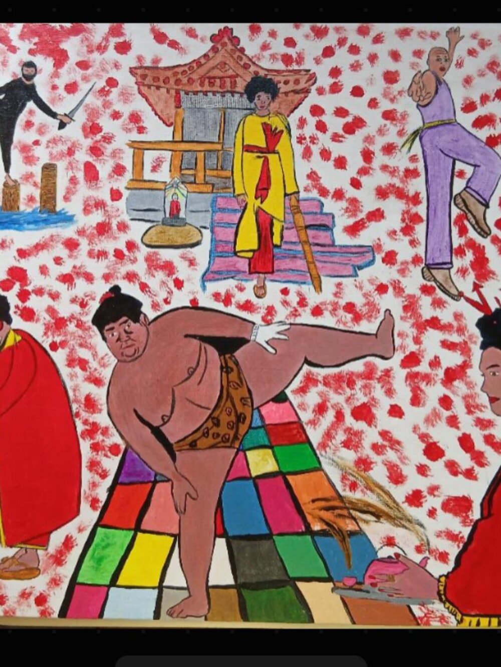 "Oriental" painting on canvas by The Chef Dr.Mark Twain Heaton III